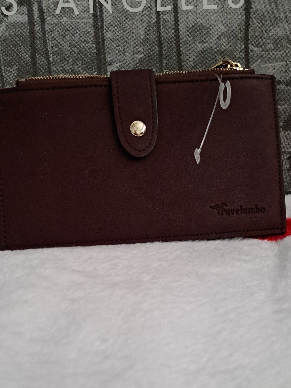 Travelambo Women's Brown Zip Wallet